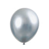 Pack of 6 Assorted Blue, Green & Silver Platinum 11" Latex Balloons