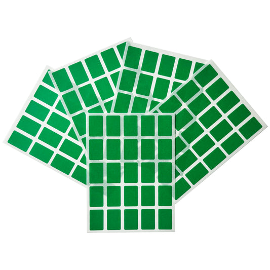 Pack of 125 Green 12x18mm Rectangular Labels - Adhesive Stickers