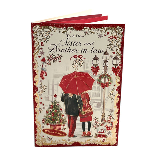 Winter Wishes To a Dear Sister and Brother In Law Christmas Card