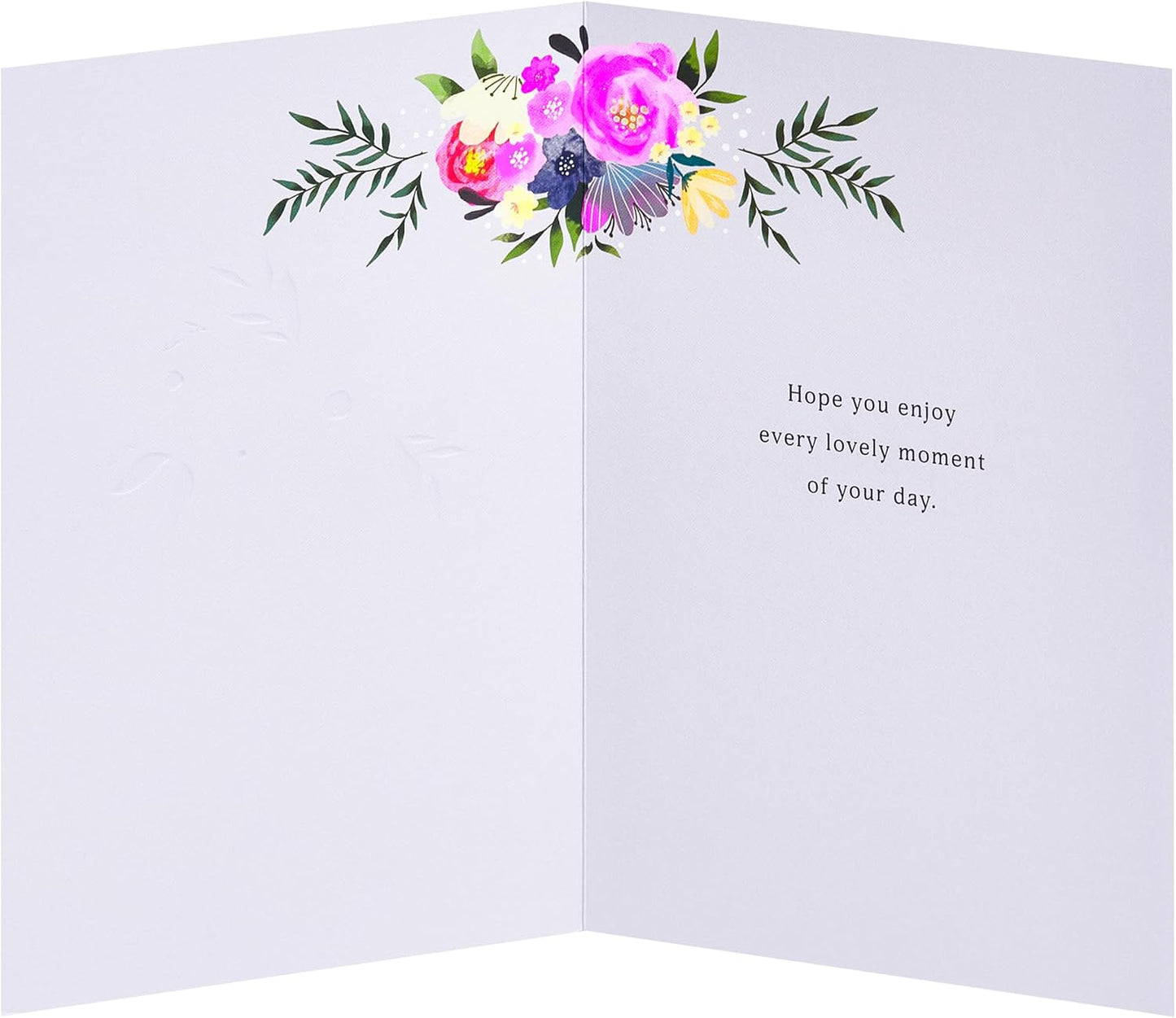 Cake with Flowers Design Birthday Card