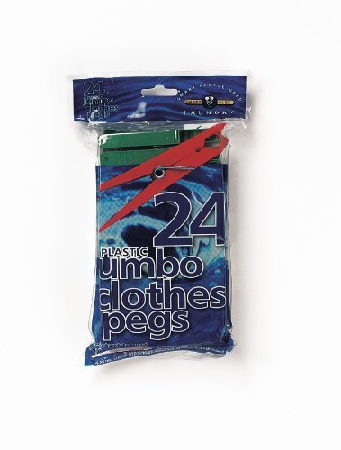 Plastic Jumbo Clothes Pegs (24 Pack)