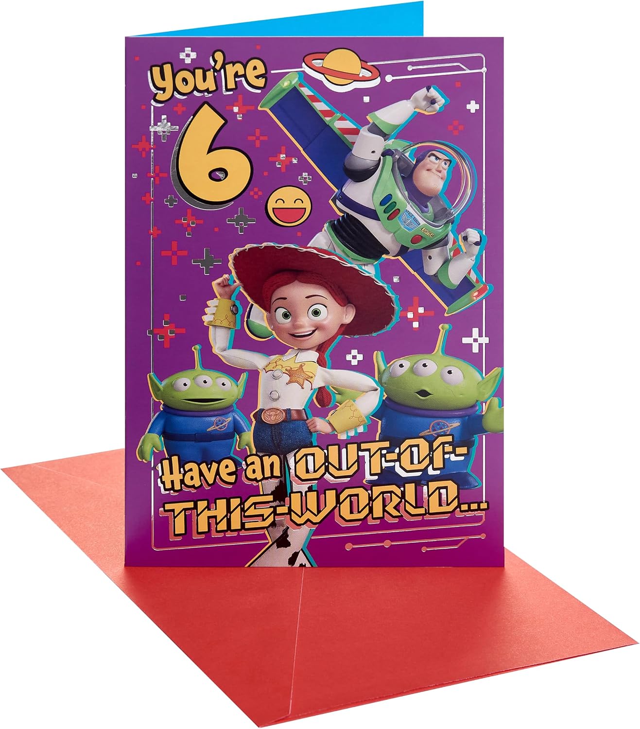 Disney Fun Toy Story 5 Design 6th Birthday Card with Activity Inside