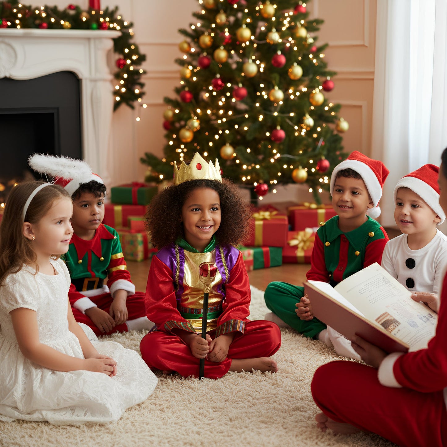 Child Nativity King Fancy Dress Costume 4-6 Year Olds