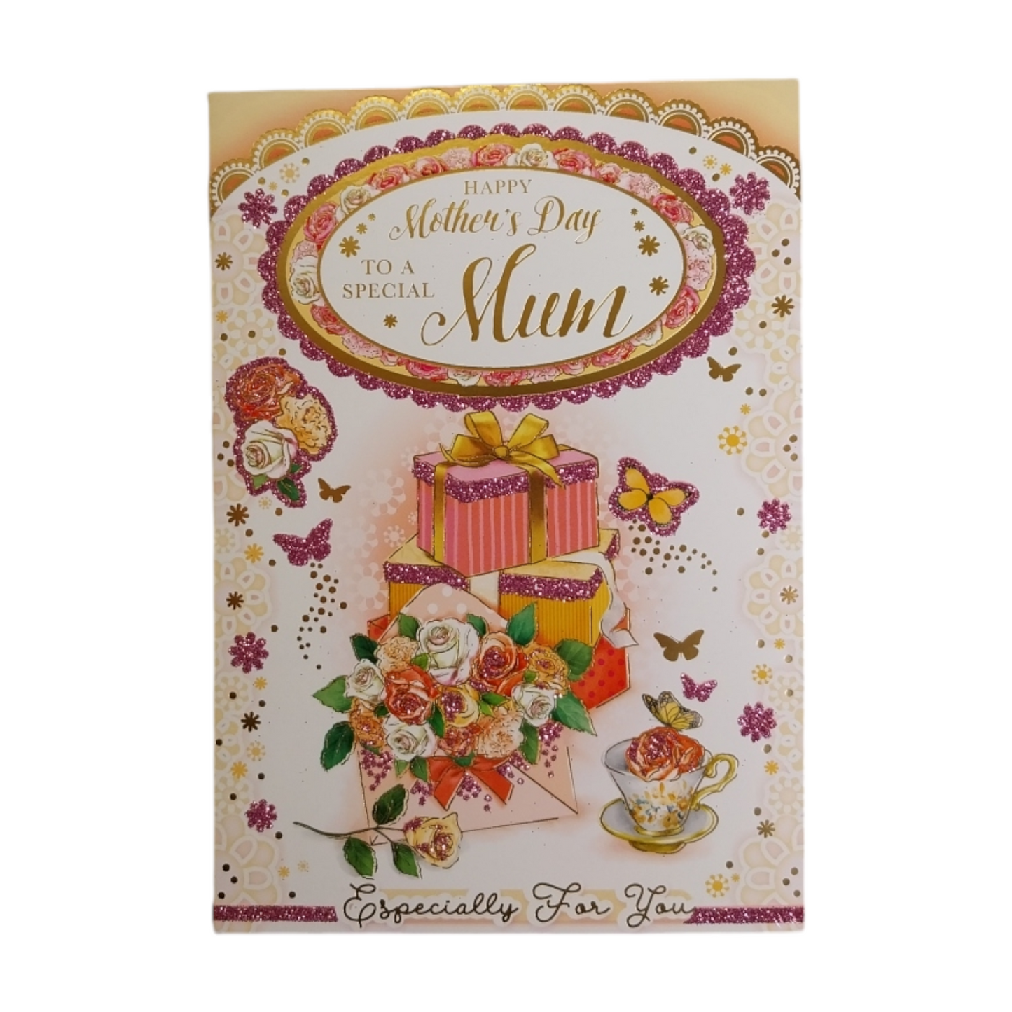To A Special Mum Roses And Gift Design Mother's Day Card