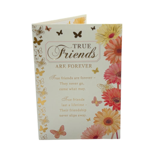 True Friends Are Forever Heartfelt Sentimental Verses Open Greeting Card