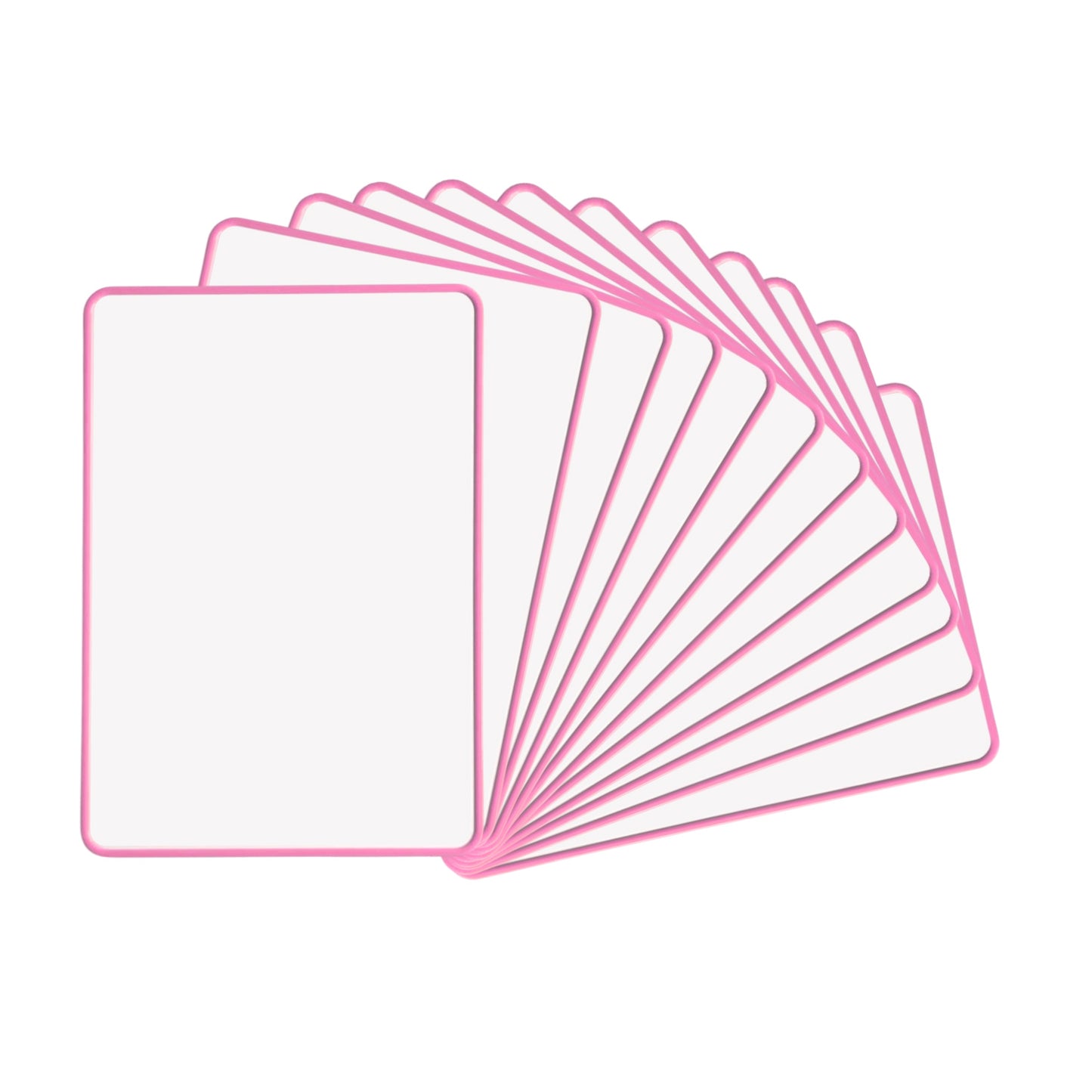 A4 Double Sided Magnetic Erasable MDF Plain Whiteboard With Pink Border