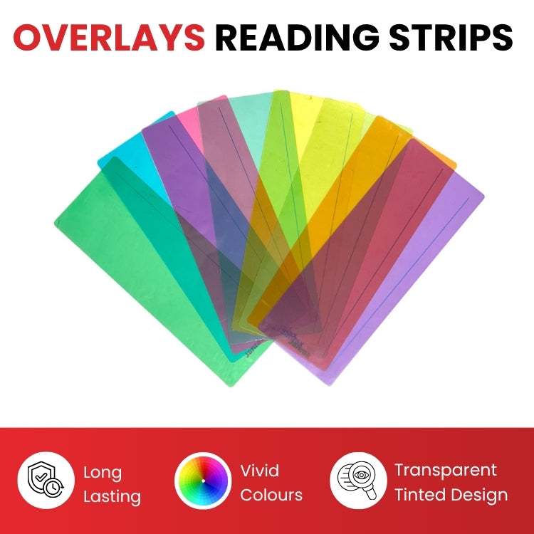 Pack of 16 Yellow 210x80mm Dyslexia Overlay Reading Strips – PET Material, Rounded Corners