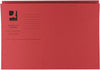Pack of 100 Mediumweight 250gsm Foolscap Red Square Cut Folders
