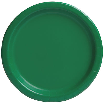 Pack of 16 Emerald Green Solid Round 9