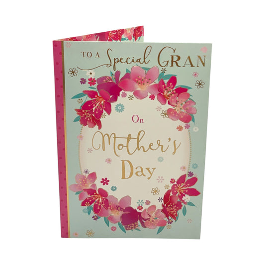 To A Special Gran Pink Floral Design Mother's Day Card