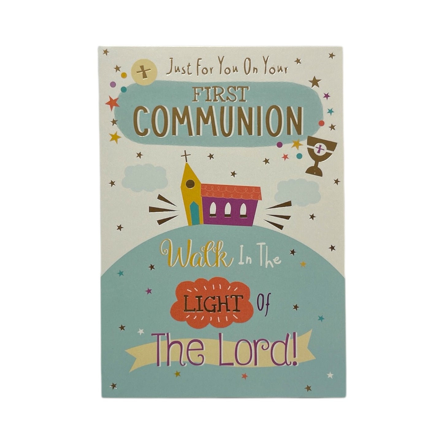 Walk In The Light Of Lord First Communion Religious Greeting Card