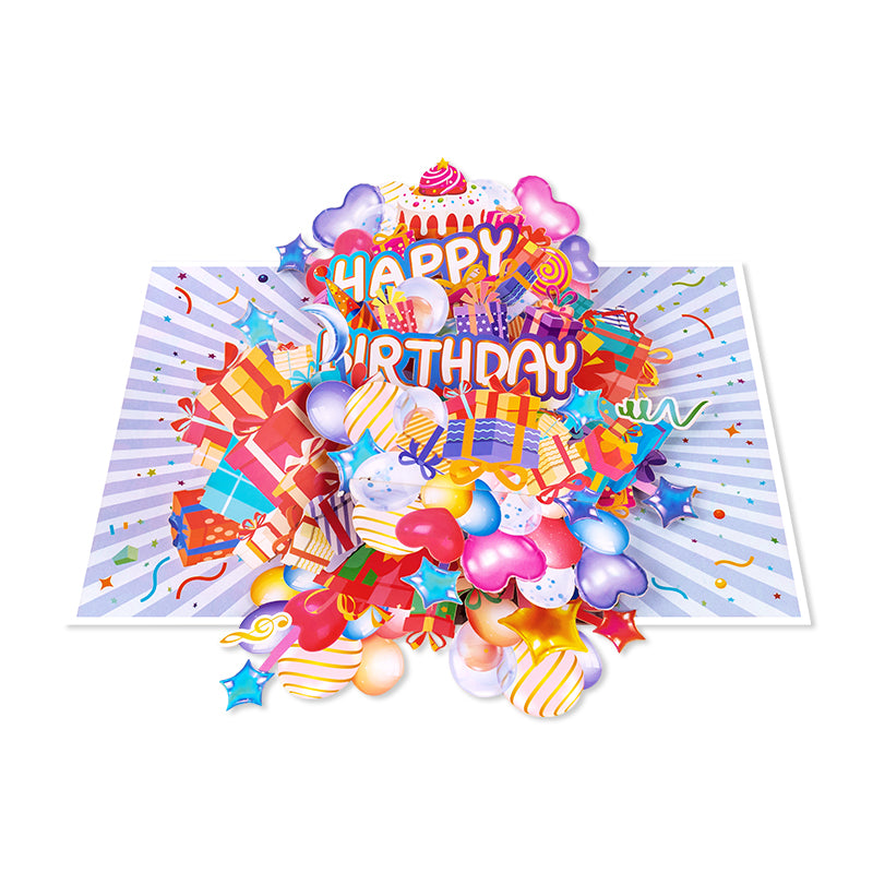 Balloons & Bliss 3D Pop Up Birthday Card