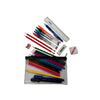 Stationery Filled Black Zip 8x5" Pencil Case with Colouring Pencils