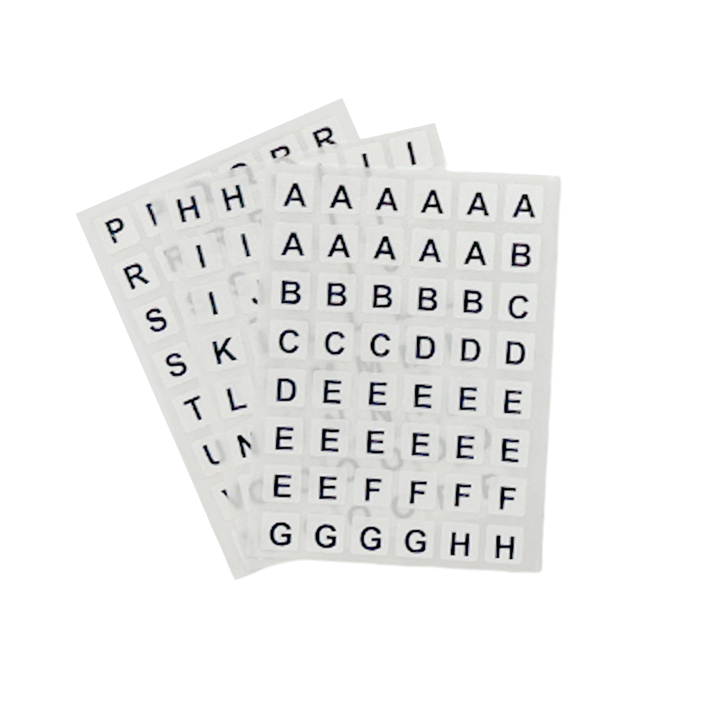 Pack of 144 Black on White A-Z Alphabet 12x12mm Self Adhesive Labels