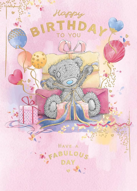 Bear Sat Amongst Gifts Fabulous Day Birthday Card