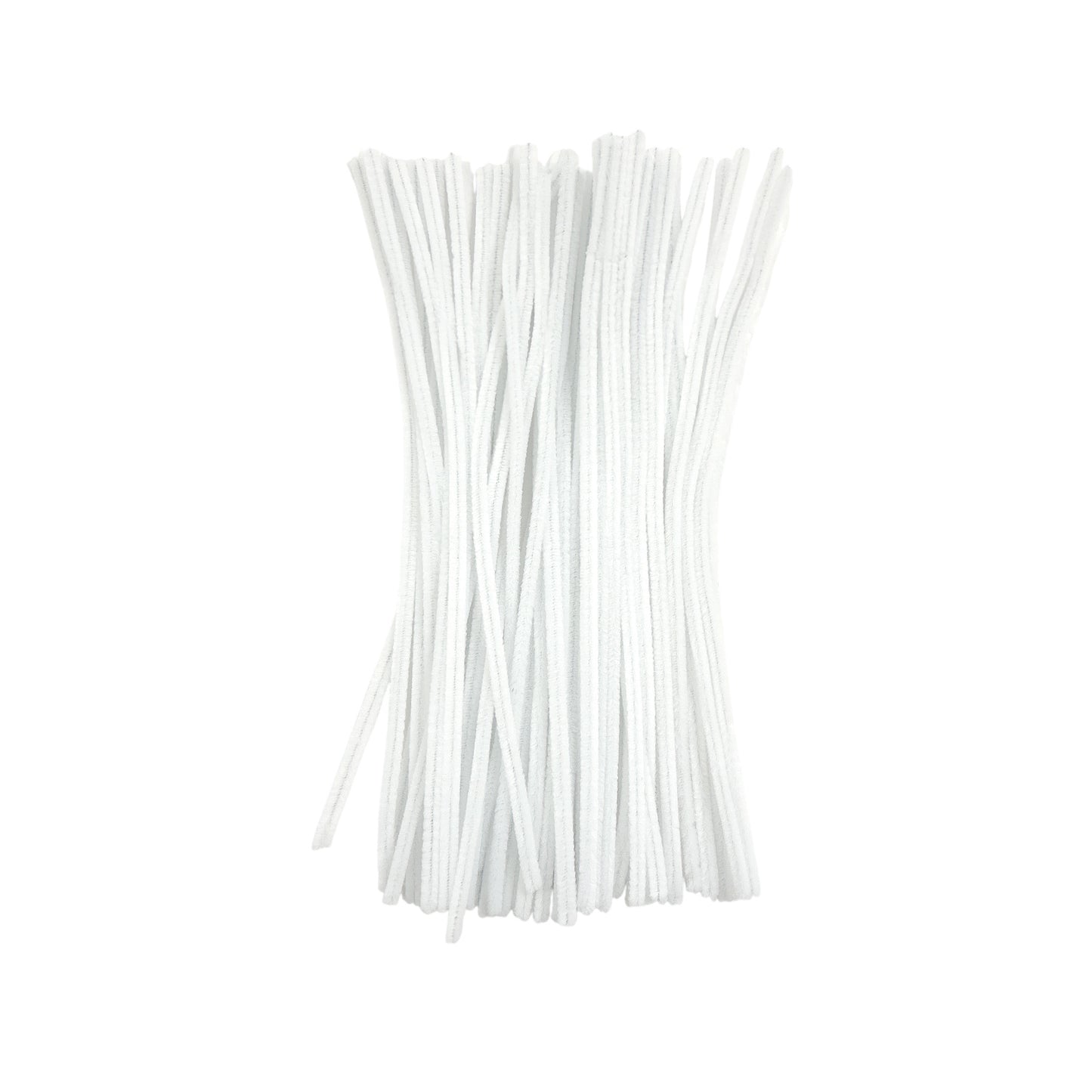Pack of 50 White Coloured Pipe Cleaners 30cm x 6mm Craft Chenille Stems