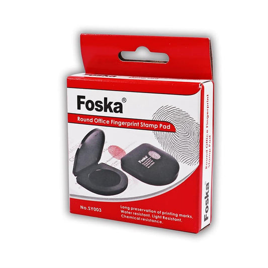 Round Plastic Black Fingerprint Pad