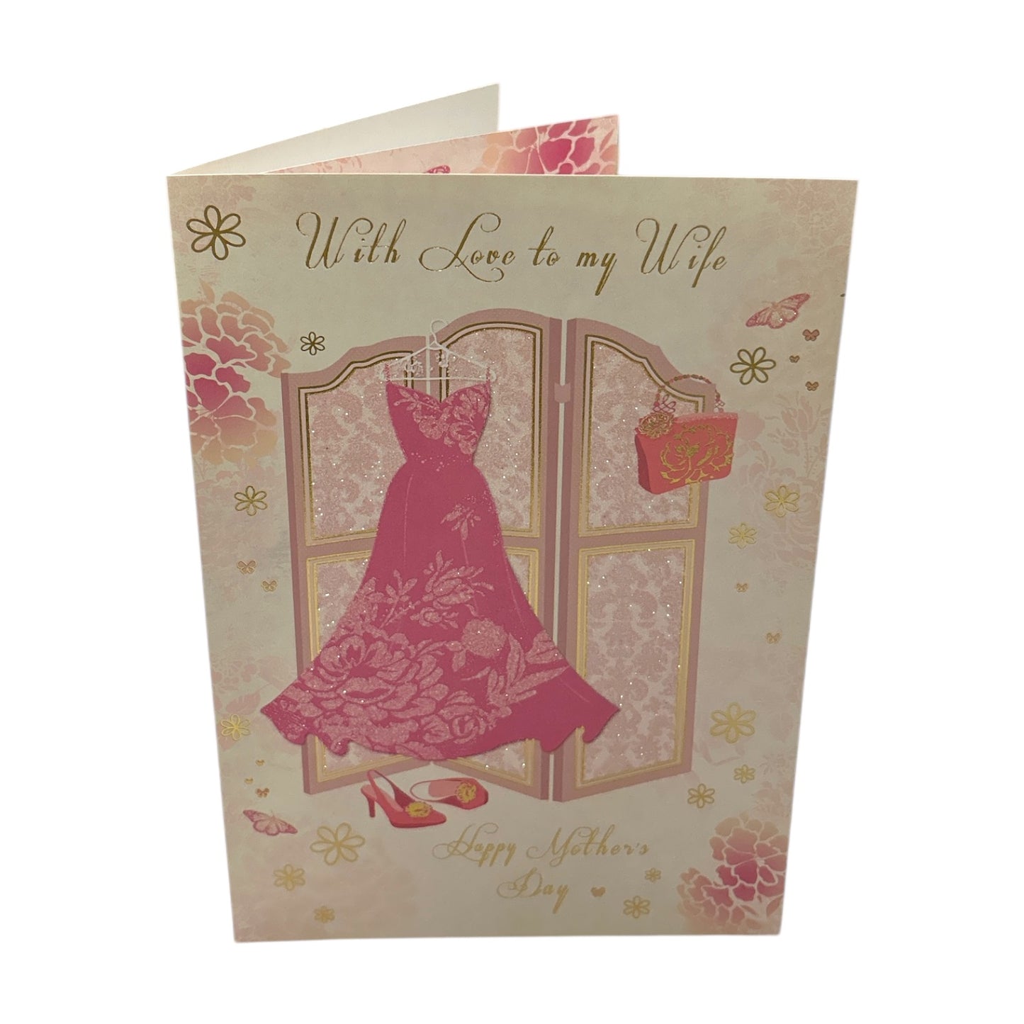 To My Wife Stunning Pink Dress Mother's Day Card