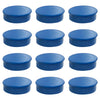 Pack of 36 Blue Coloured Round Flat Magnets - 24mm Whiteboard Notice Board Office Fridge