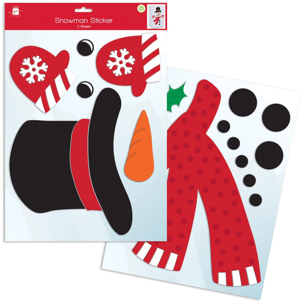 Christmas Snowman Fridge Sticker Decorations