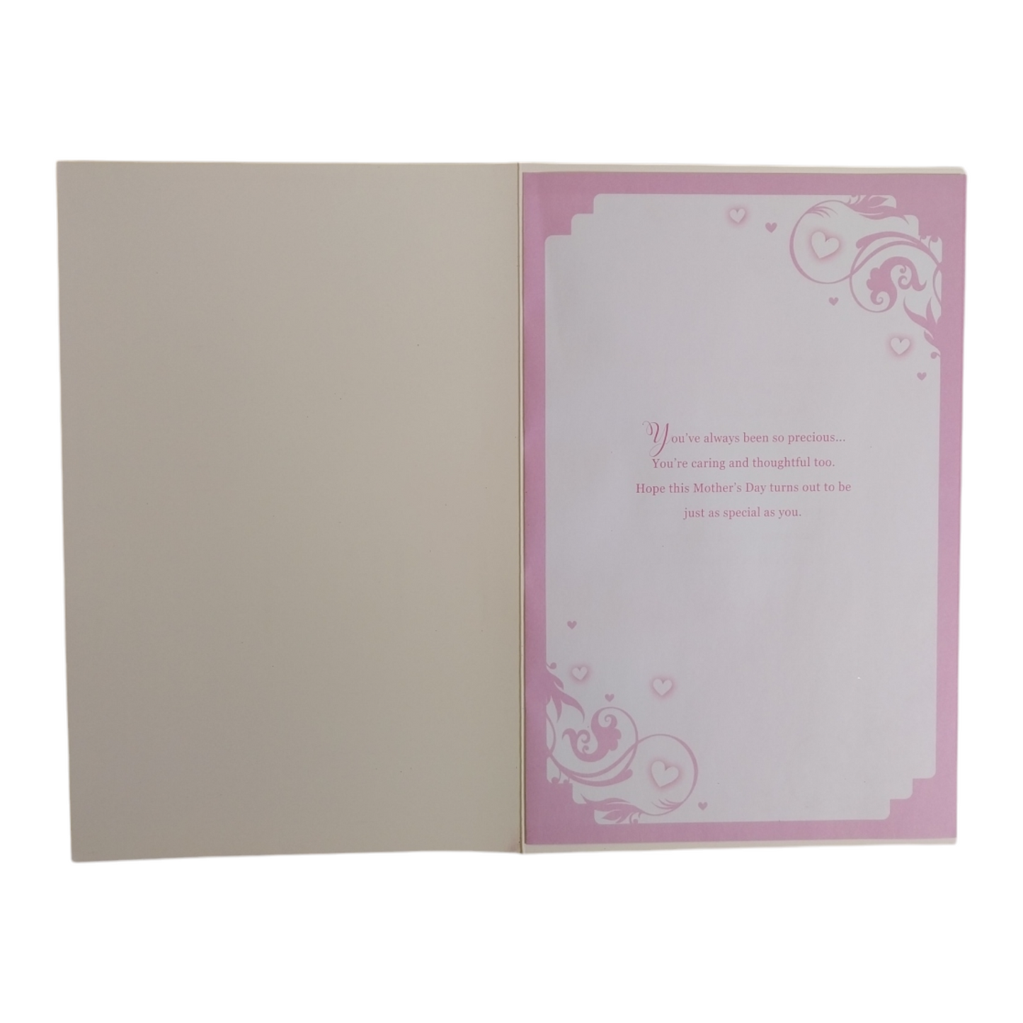 Mothering Sunday Classic Mini Pink Hearts Design Mother's Day Boxed Card