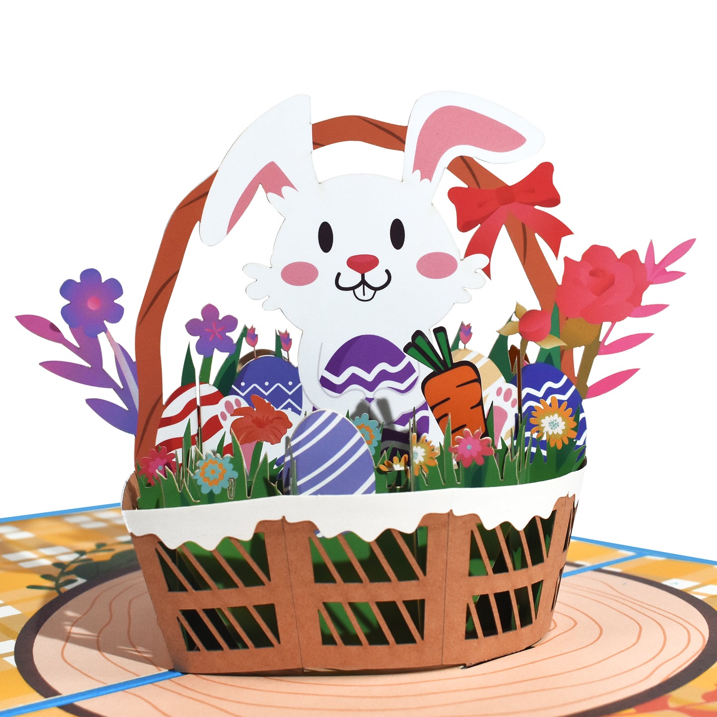 Bunny Basket Surprise 3D Pop Up Easter Card