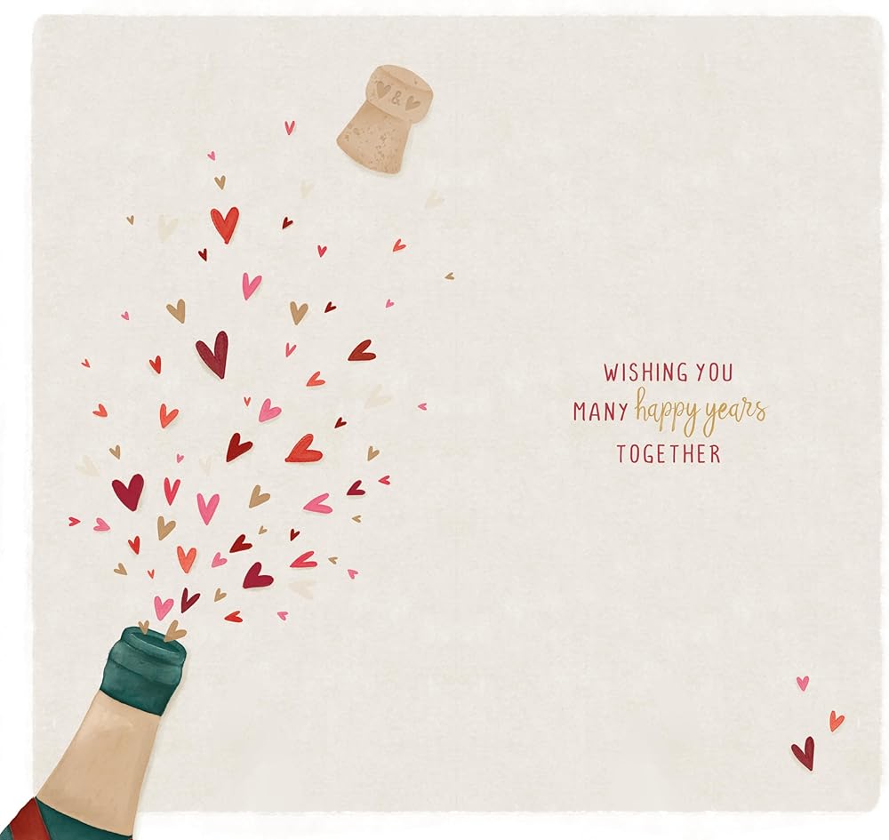 Bottle Of Bubbly Luxury Engagement Congratulations Card