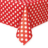 Ruby Red Dots Rectangular Plastic Table Cover, 54"x108"