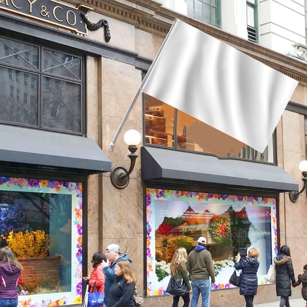 Plain White Flag 9ft x 6ft