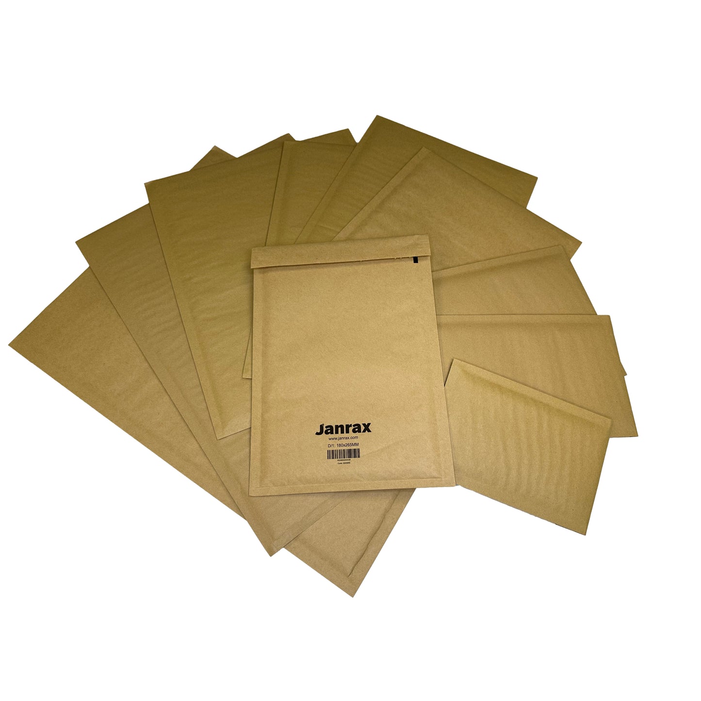 Pack of 50 Bubble Lined Size 3/F Padded Brown Postal Envelopes by Janrax