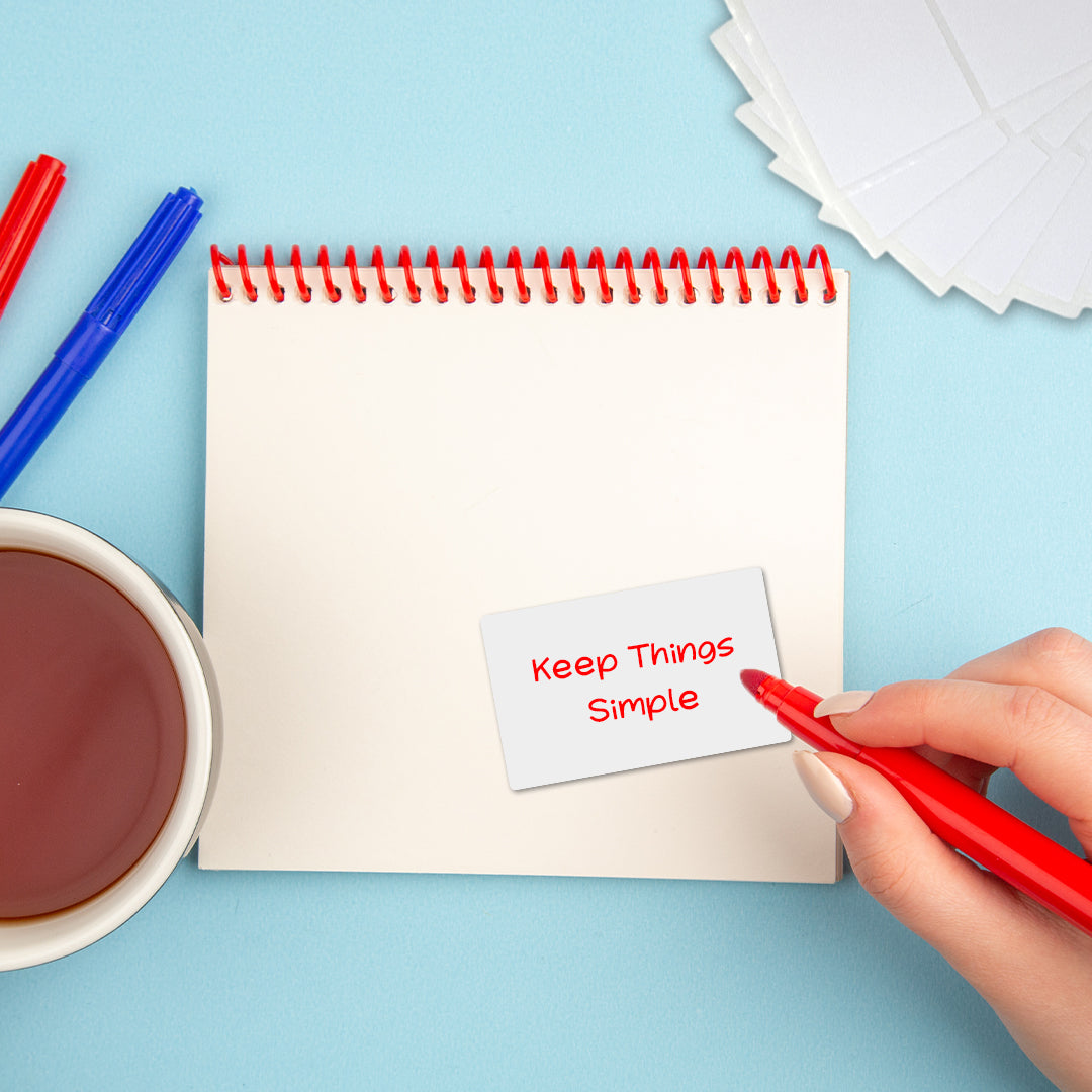 Pack of 168 White 50x80mm Rectangular Labels