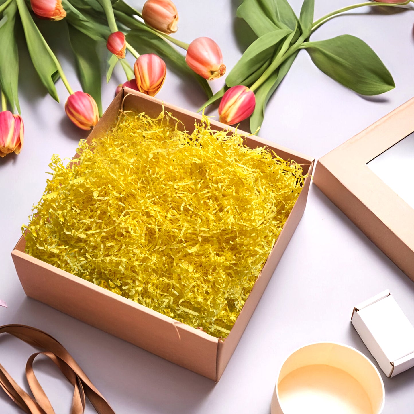 12 Packs of Yellow Tissue Shred 20g - Total 240g