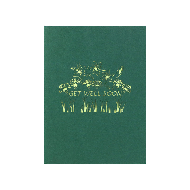 Healing Blooms 3D Pop Up Get Well Soon Card