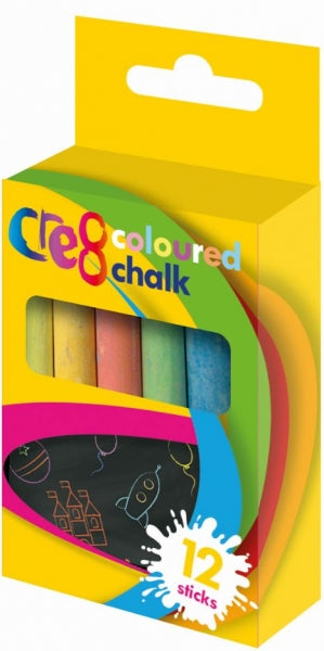 Pack of 12 Coloured Chalks– Choice Wholesale