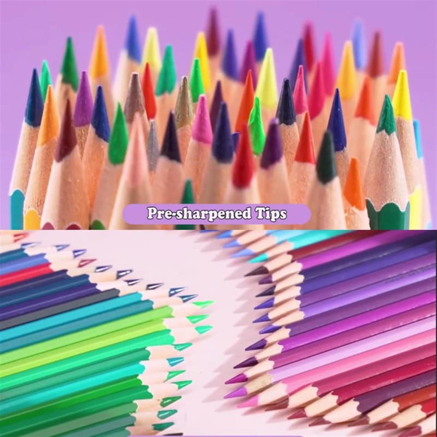 Pack of 72 Oily Colour Pencils With Sharpeners