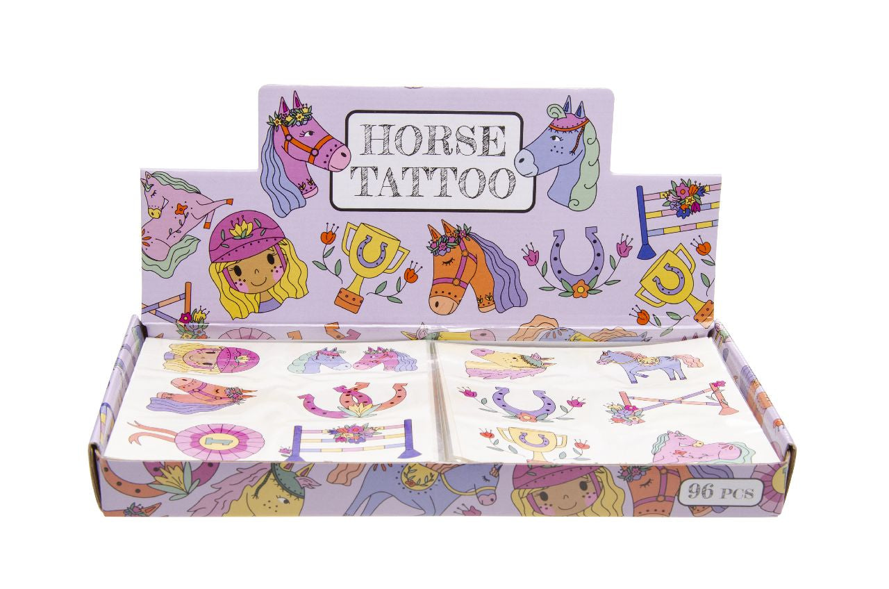 96 Pack of 6 Pieces Horses Tattoos