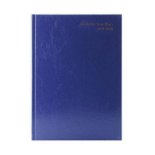 2025-2026 A4 Day Per Page Blue Academic Diary