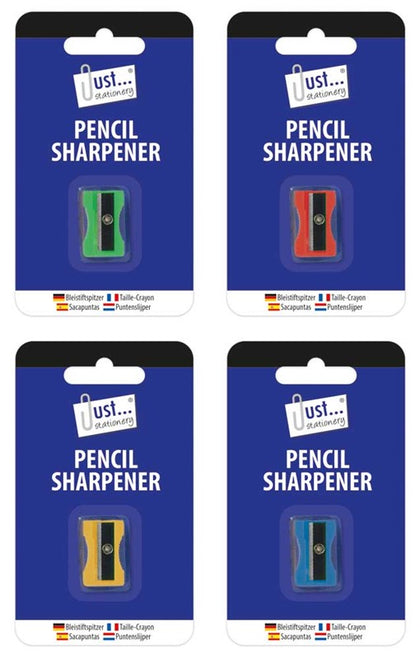 Single Just Stationery Plastic Pencil Sharpener