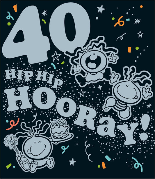 Hip Hip Hooray! 40th Birthday Card