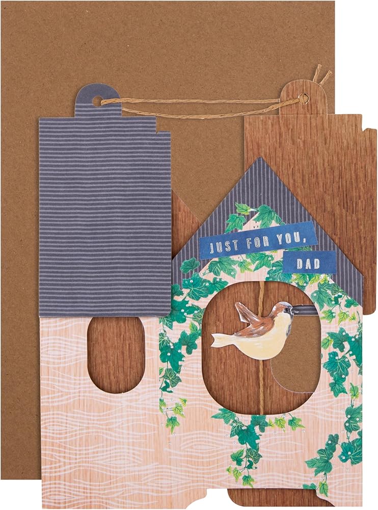 3D & Pop Up Birdhouse Design Keepsake Dad Father's Day Card