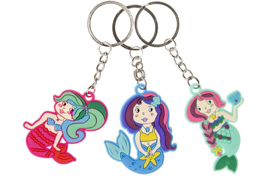 Pack of 6 Mermaid Design Keychains