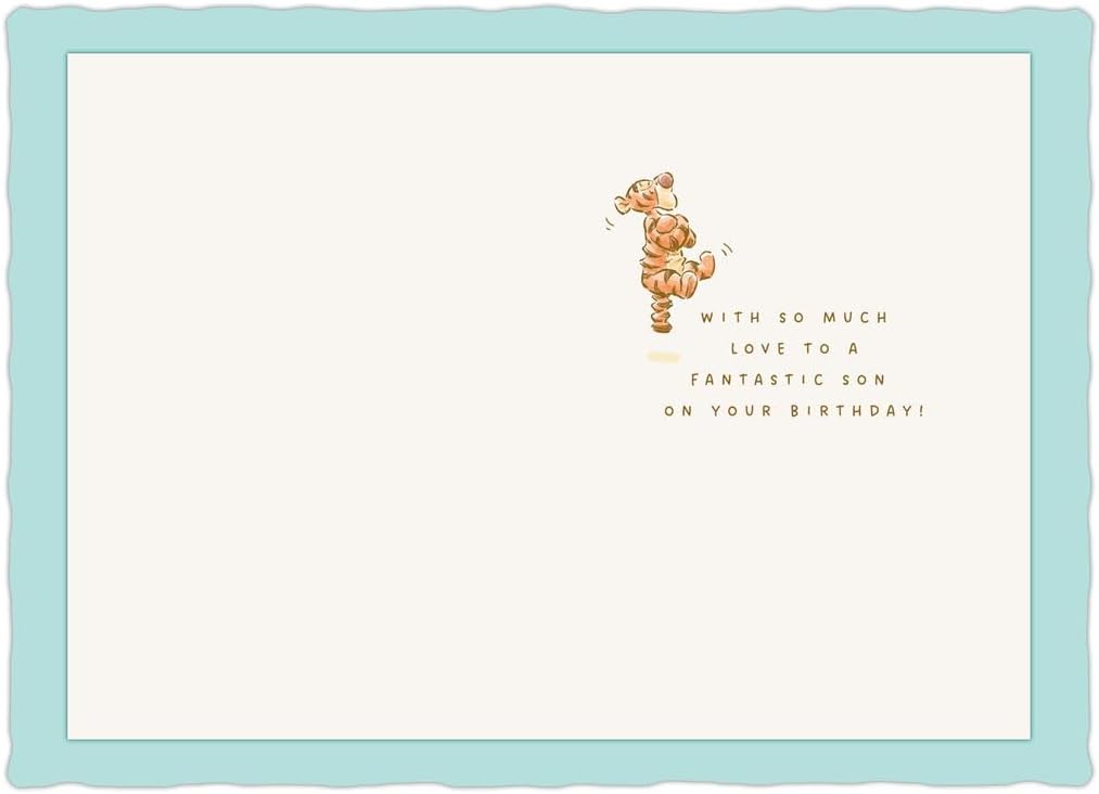 Winnie the Pooh and Tiger Adventure Design Son 1st Birthday Card