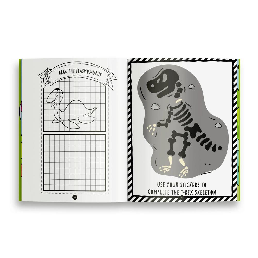 24 Pages Dinosaur Activity Book with Stickers
