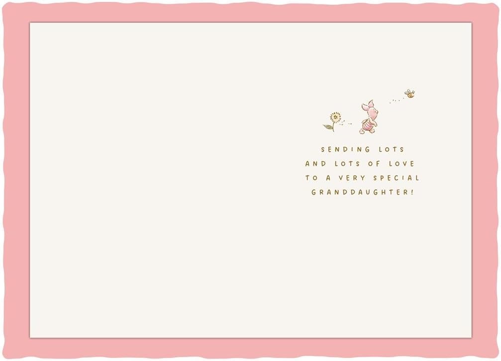 Winnie the Pooh and Piglet Design Granddaughter 1st Birthday Card