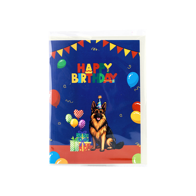 Paws & Presents 3D German Shepherd Pop Up Birthday Card