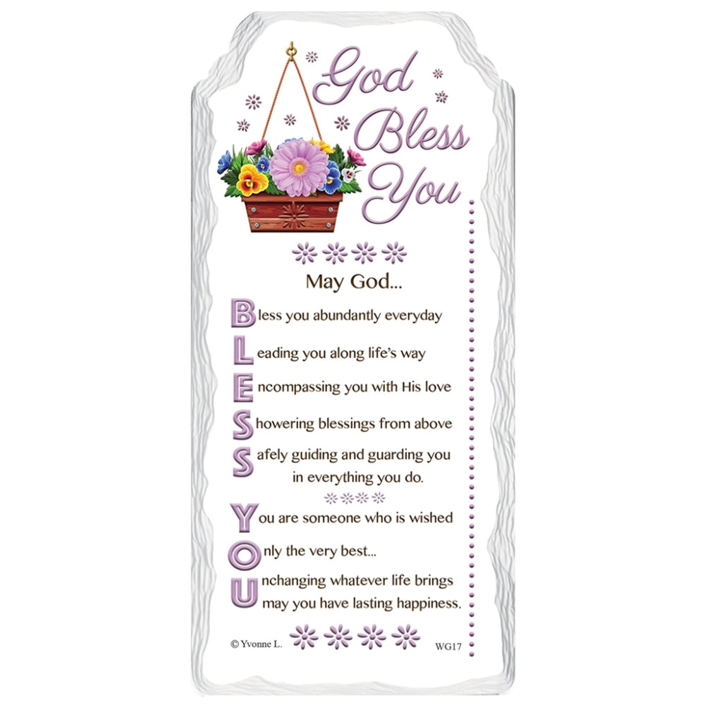 God Bless You Sentimental Handcrafted Ceramic Plaque