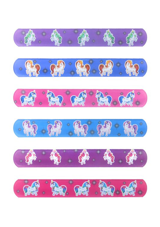 Pack of 6 Unicorn Design Snap Bracelets
