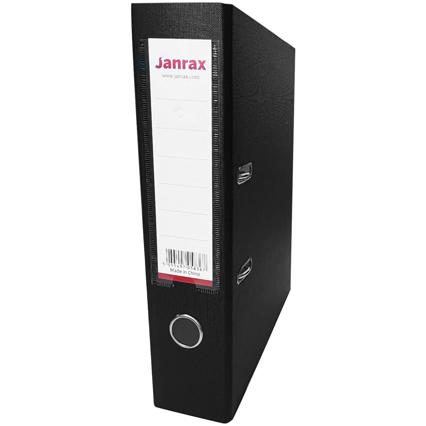 Pack of 10 A4 Black Paperbacked Lever Arch Files by Janrax