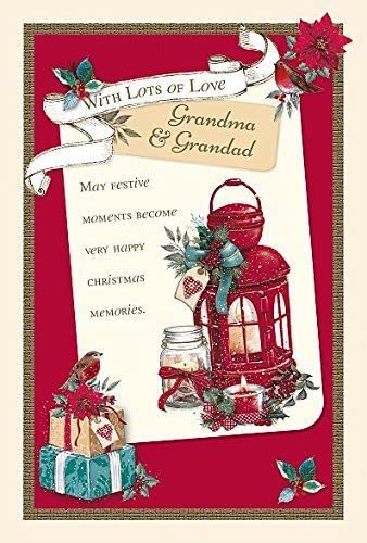Grandma and Grandad - The most love Grandparents in the world Christmas Card