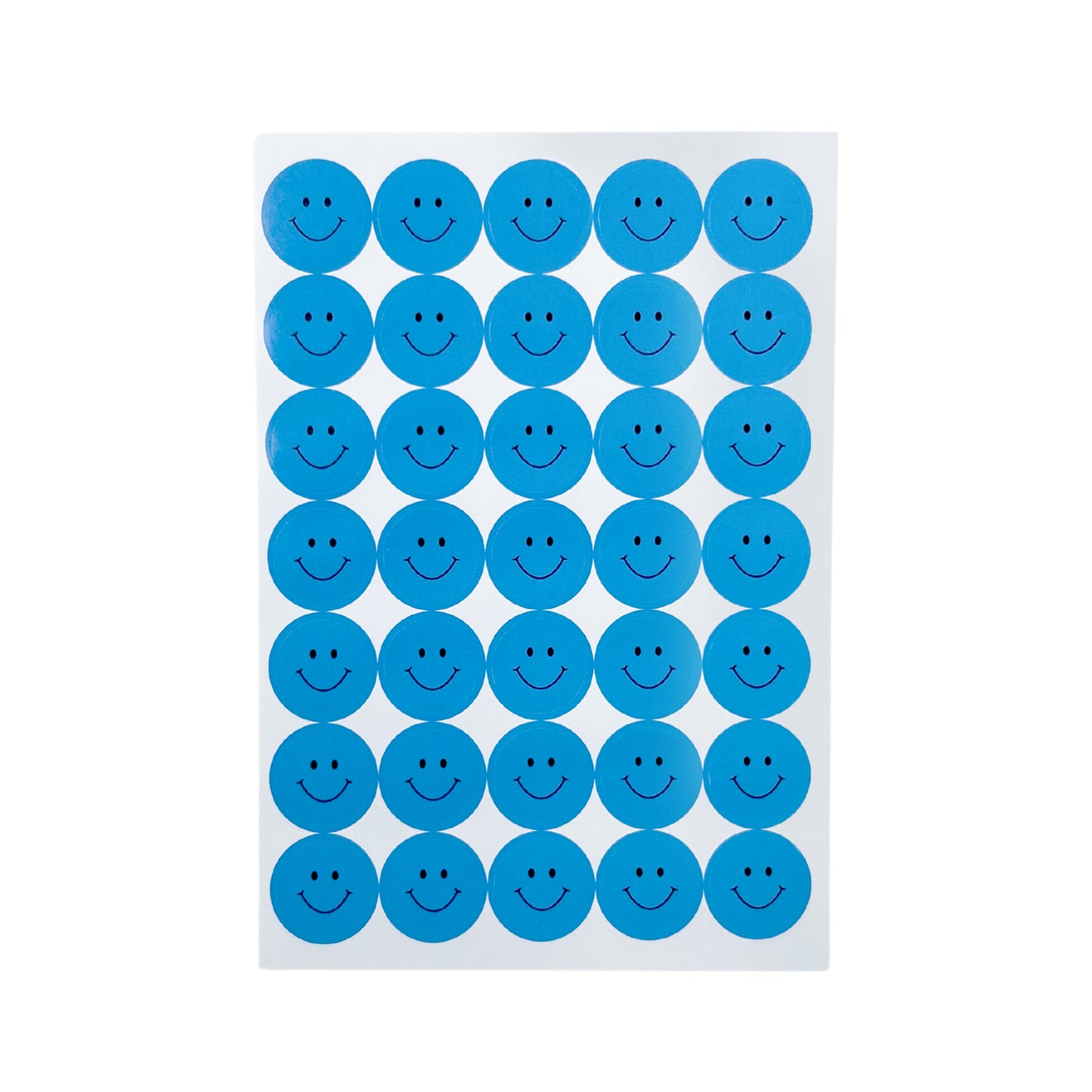 Pack of 5040 Blue Smile Face 24mm Self-Adhesive Labels